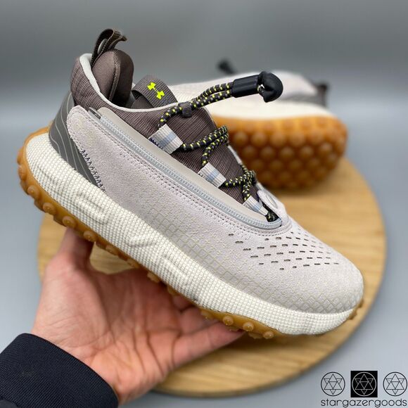 Under Armour Shoes Womans 7.5 Summit Fat Tire Trail Running Beige 3024921 - Picture 1 of 13